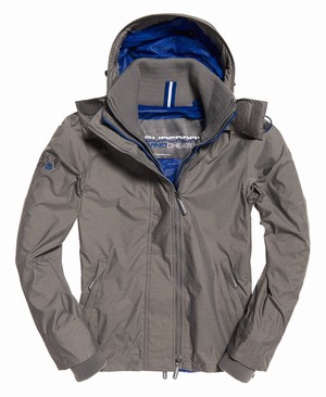 Superdry Tech Hood Pop Cipzár SD-Windcheater Férfi Kabát Szürke | HIVGO7365